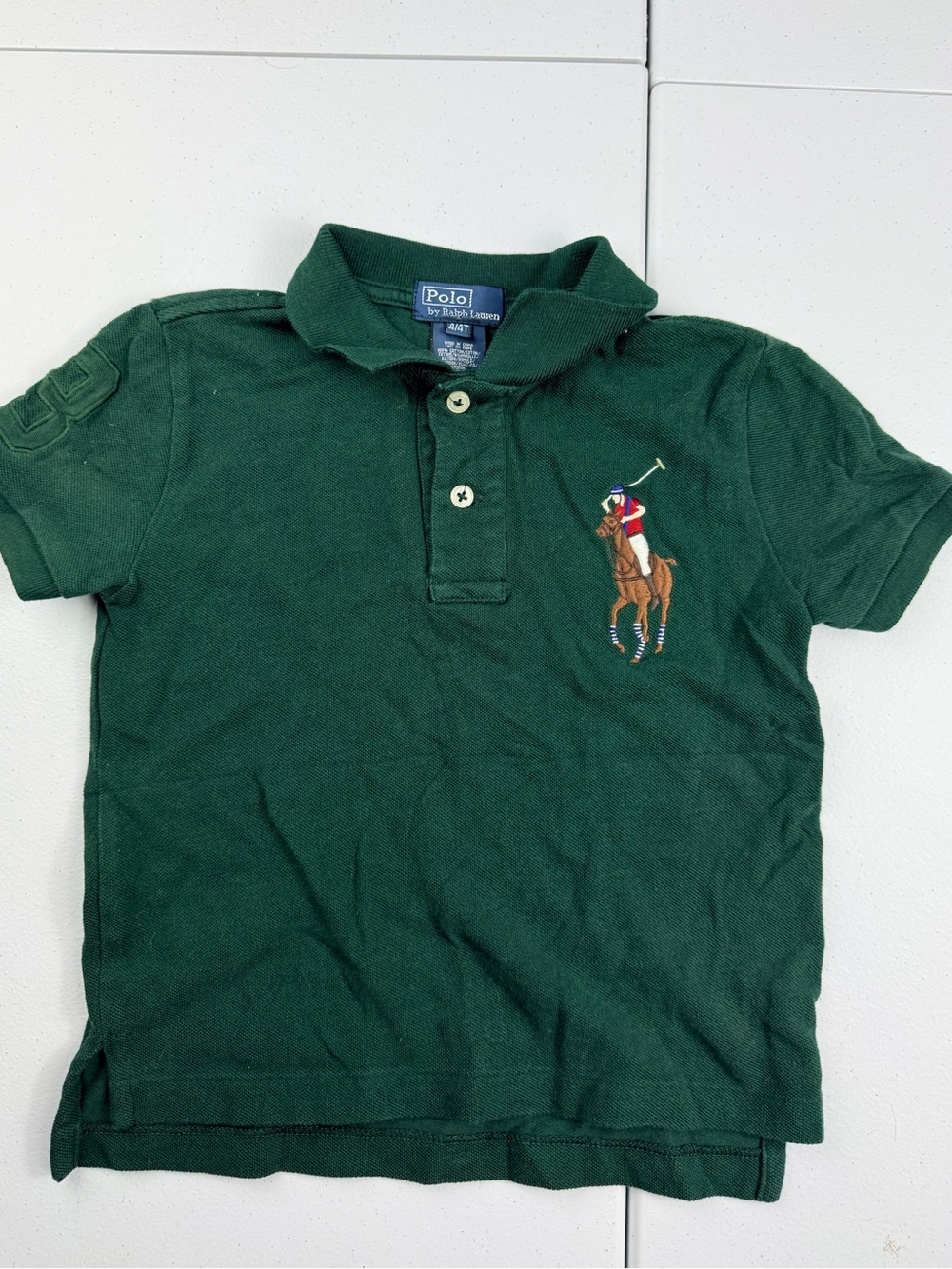Polo by Ralph Lauren Boys' Green Polo Shirt with Pony Logo